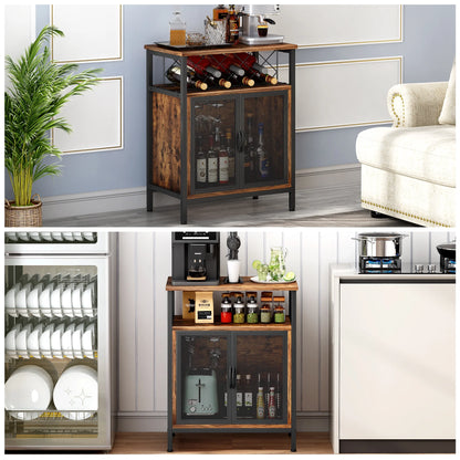 Wine Bar Cabinet, Coffee Bar Buffet Cabinet with Storage