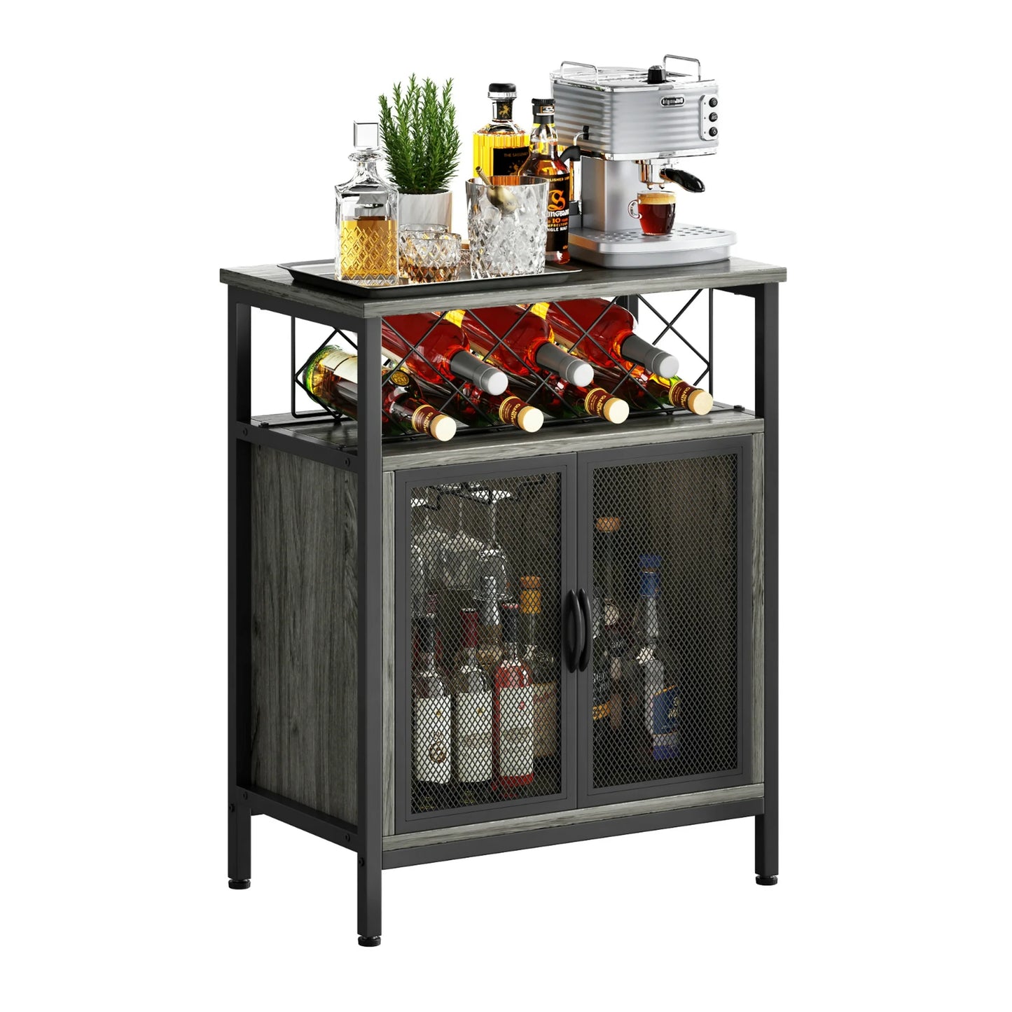 Wine Bar Cabinet, Coffee Bar Buffet Cabinet with Storage