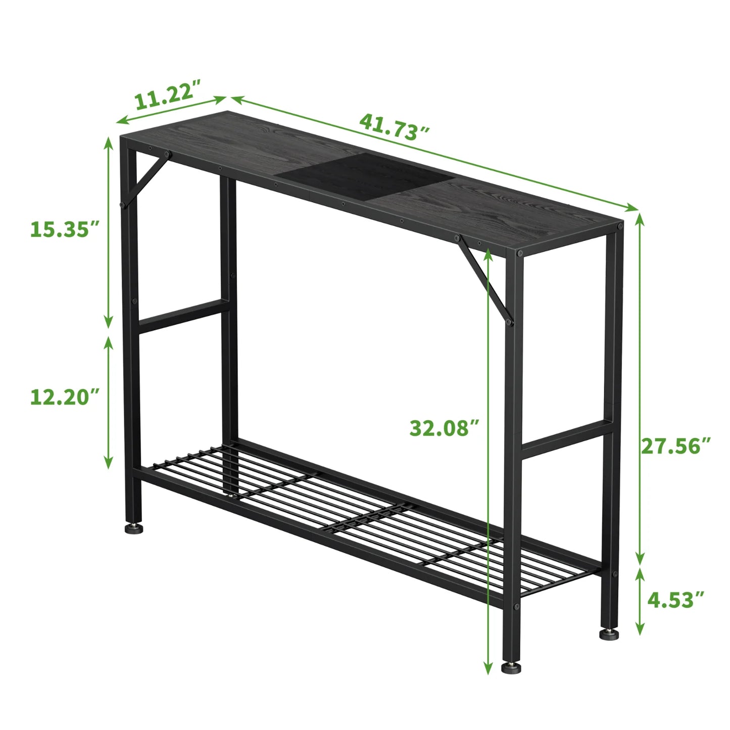 Narrow Console Table, Entryway Table Hallway Table with Storage Shelves