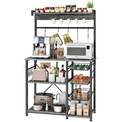 Large Bakers Rack with Power Outlets